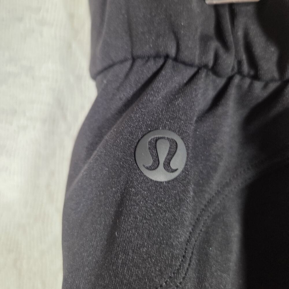 Lululemon Pants Women Size 10 Black Drawstring Athletic Travel Lounge‎ Stretch - Picture 4 of 8